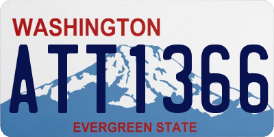 WA license plate ATT1366