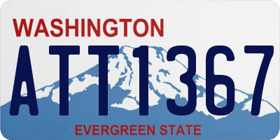 WA license plate ATT1367