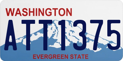 WA license plate ATT1375