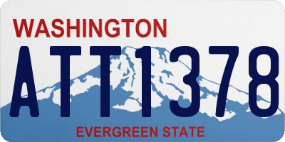 WA license plate ATT1378