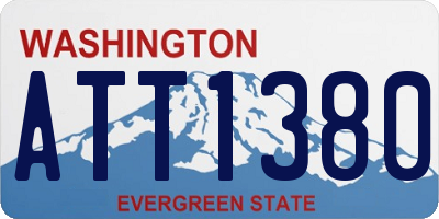 WA license plate ATT1380