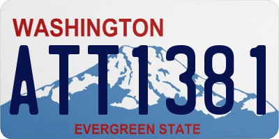 WA license plate ATT1381