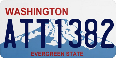WA license plate ATT1382