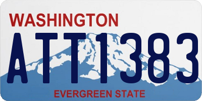 WA license plate ATT1383
