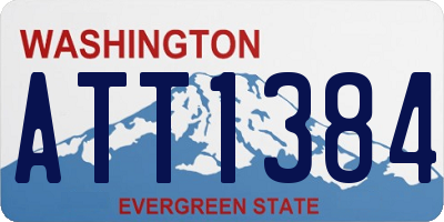WA license plate ATT1384