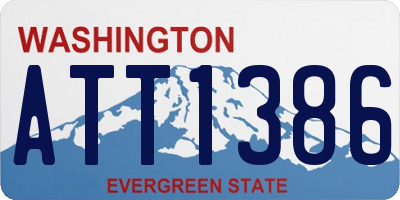 WA license plate ATT1386