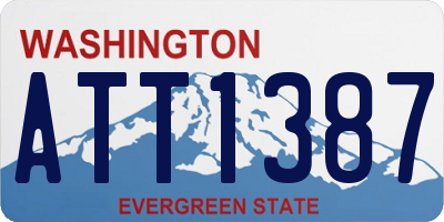 WA license plate ATT1387
