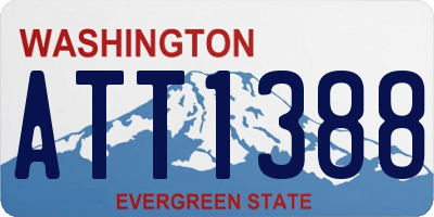 WA license plate ATT1388