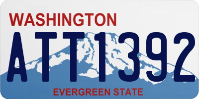 WA license plate ATT1392