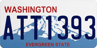WA license plate ATT1393