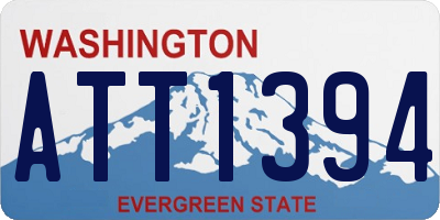 WA license plate ATT1394