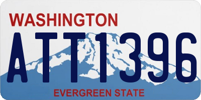 WA license plate ATT1396
