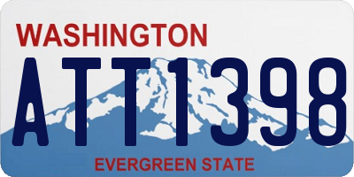 WA license plate ATT1398