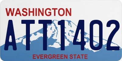 WA license plate ATT1402