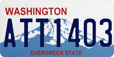 WA license plate ATT1403