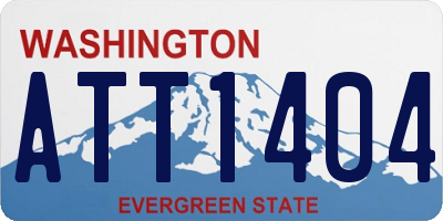 WA license plate ATT1404