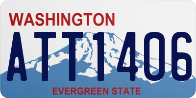 WA license plate ATT1406