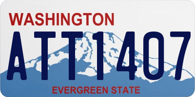 WA license plate ATT1407