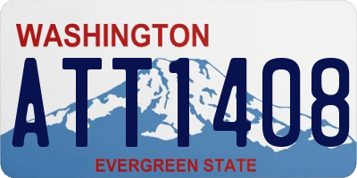 WA license plate ATT1408