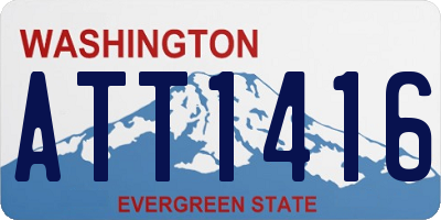 WA license plate ATT1416