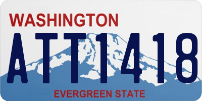 WA license plate ATT1418