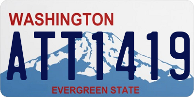 WA license plate ATT1419