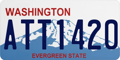 WA license plate ATT1420