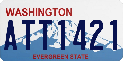 WA license plate ATT1421