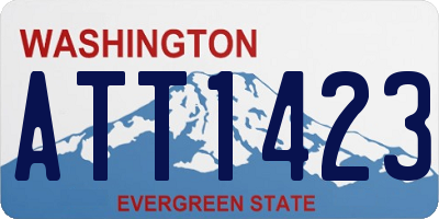 WA license plate ATT1423