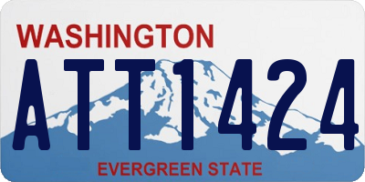 WA license plate ATT1424