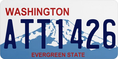 WA license plate ATT1426