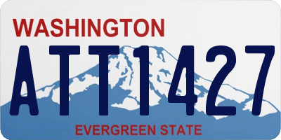 WA license plate ATT1427