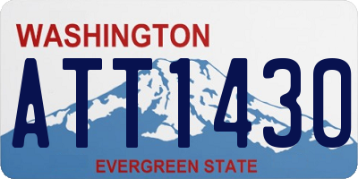 WA license plate ATT1430