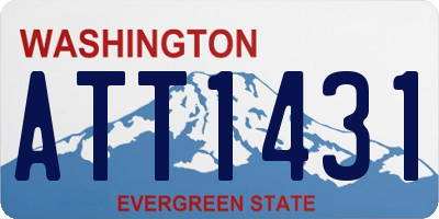 WA license plate ATT1431