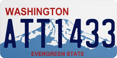 WA license plate ATT1433
