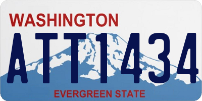 WA license plate ATT1434