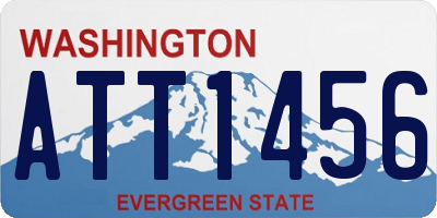 WA license plate ATT1456