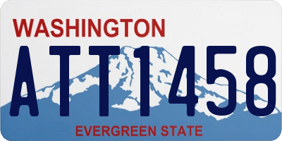 WA license plate ATT1458