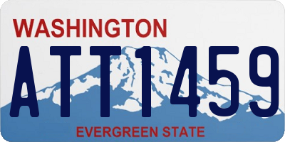 WA license plate ATT1459
