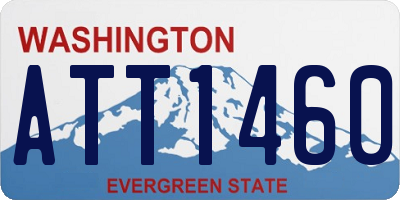 WA license plate ATT1460