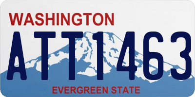 WA license plate ATT1463