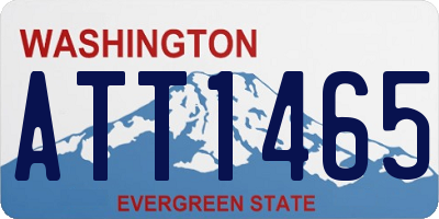 WA license plate ATT1465