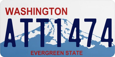 WA license plate ATT1474