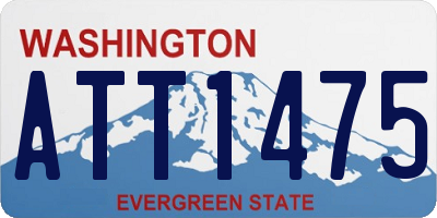 WA license plate ATT1475