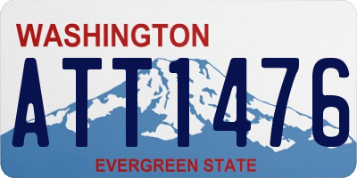 WA license plate ATT1476