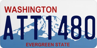 WA license plate ATT1480