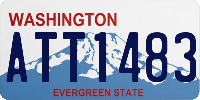 WA license plate ATT1483