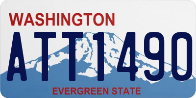 WA license plate ATT1490