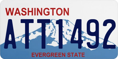 WA license plate ATT1492