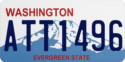 WA license plate ATT1496